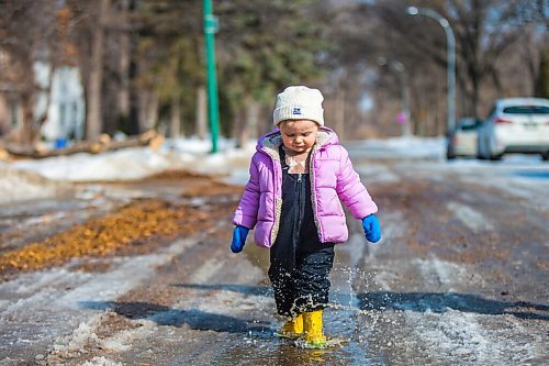 MIKAELA MACKENZIE / WINNIPEG FREE PRESS

Two-year-old Frankie Beck enjoys the snowmelt puddles on Viscount Pl in Fort Garry Thursday, March 4, 2021. Standup.

Winnipeg Free Press 2021