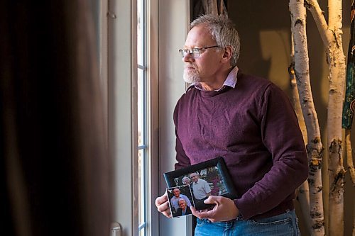 MIKAELA MACKENZIE / WINNIPEG FREE PRESS

Jim Friesen, son of Elisabeth Friesen (who died of COVID-19 at the Rest Haven Nursing Home in November), poses for a portrait with a photo of his mother in Winnipeg on Thursday, March 4, 2021. For Kevin story.

Winnipeg Free Press 2021