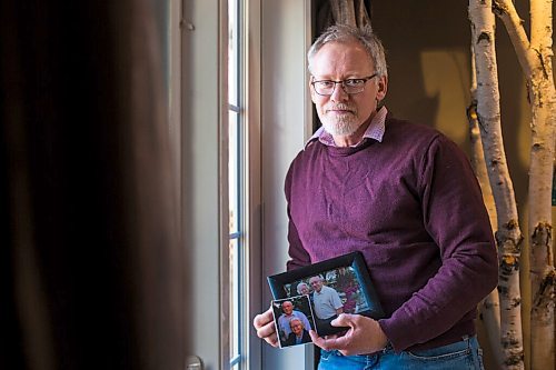 MIKAELA MACKENZIE / WINNIPEG FREE PRESS

Jim Friesen, son of Elisabeth Friesen (who died of COVID-19 at the Rest Haven Nursing Home in November), poses for a portrait with a photo of his mother in Winnipeg on Thursday, March 4, 2021. For Kevin story.

Winnipeg Free Press 2021