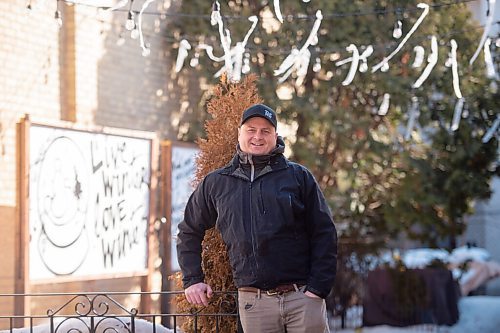 MIKE SUDOMA / WINNIPEG FREE PRESS 
Jamie Hilland an owner of the Ruby West coffee shop in front of the cafés temporary patio Friday afternoon
March 5, 2021