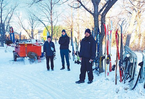 Canstar Community News Nelson Flett and volunteers with the Winter Trail Association show off the organizations mobile ski library.