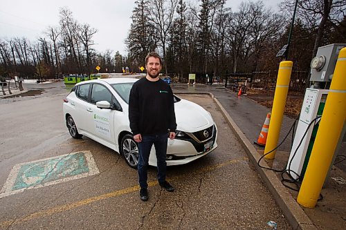 MIKE DEAL / WINNIPEG FREE PRESS
Tyler Sholikovski started a zero emissions courier service in Winnipeg called Envirodel Zero Emissions Courier back on January 1, 2021. Tyler appreciates the car charging station near the entrance to the English Garden at the Assiniboine Park.
See Sabrina story
210309 - Tuesday, March 09, 2021.