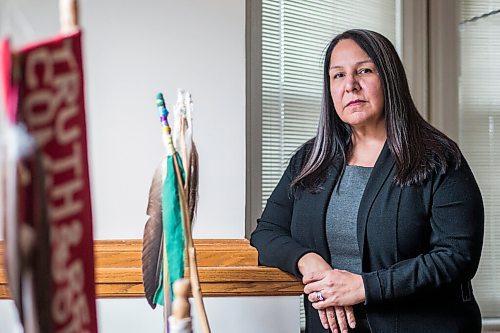 MIKAELA MACKENZIE / WINNIPEG FREE PRESS

Stephanie Scott, the first Indigenous woman to lead the National Centre for Truth and Reconciliation, poses for a portrait at the centre in Winnipeg on Wednesday, March 10, 2021. For Malak story.

Winnipeg Free Press 2021