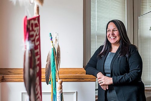 MIKAELA MACKENZIE / WINNIPEG FREE PRESS

Stephanie Scott, the first Indigenous woman to lead the National Centre for Truth and Reconciliation, poses for a portrait at the centre in Winnipeg on Wednesday, March 10, 2021. For Malak story.

Winnipeg Free Press 2021