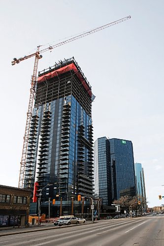 JOHN WOODS / WINNIPEG FREE PRESS
Construction of new building at 300 Main St in Winnipeg photographed Wednesday, March 10, 2021. 

Reporter: Speirs