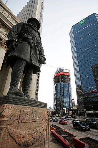 JOHN WOODS / WINNIPEG FREE PRESS
Construction of new building at 300 Main St in Winnipeg photographed Wednesday, March 10, 2021. 

Reporter: Speirs