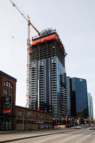 JOHN WOODS / WINNIPEG FREE PRESS
Construction of new building at 300 Main St in Winnipeg photographed Wednesday, March 10, 2021. 

Reporter: Speirs