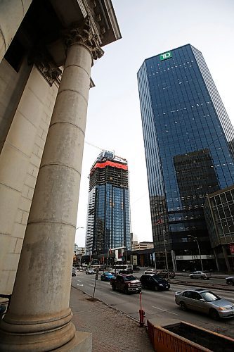 JOHN WOODS / WINNIPEG FREE PRESS
Construction of new building at 300 Main St in Winnipeg photographed Wednesday, March 10, 2021. 

Reporter: Speirs