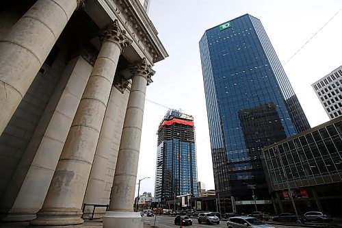 JOHN WOODS / WINNIPEG FREE PRESS
Construction of new building at 300 Main St in Winnipeg photographed Wednesday, March 10, 2021. 

Reporter: Speirs