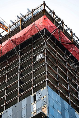 JOHN WOODS / WINNIPEG FREE PRESS
Construction of new building at 300 Main St in Winnipeg photographed Wednesday, March 10, 2021. 

Reporter: Speirs