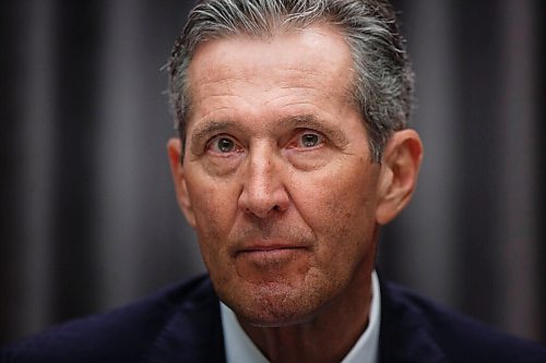 MIKE DEAL / WINNIPEG FREE PRESS
Premier Brian Pallister during a media conference at the Manitoba Legislative building Thursday. 
210311 - Thursday, March 11, 2021.