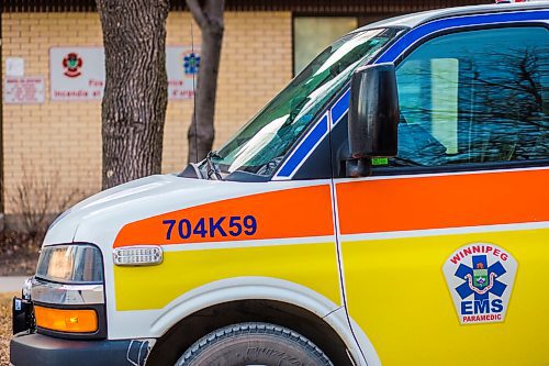 MIKAELA MACKENZIE / WINNIPEG FREE PRESS

An ambulance parked outside of Winnipeg Fire Paramedic Service Station 5 in Winnipeg on Friday, March 12, 2021. For --- story.

Winnipeg Free Press 2021