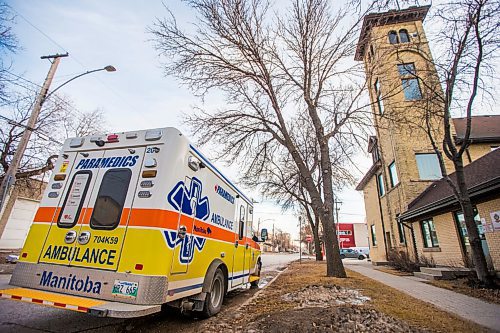 MIKAELA MACKENZIE / WINNIPEG FREE PRESS

An ambulance parked outside of Winnipeg Fire Paramedic Service Station 5 in Winnipeg on Friday, March 12, 2021. For --- story.

Winnipeg Free Press 2021