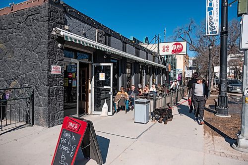 Daniel Crump / Winnipeg Free Press. The patio at Bar Italia is full of people enjoying drinks and the company of others Saturday afternoon. March 13, 2021.