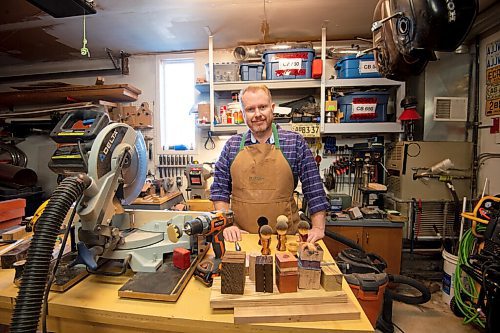 MIKE SUDOMA / WINNIPEG FREE PRESS
Erebus and Terror Shaving Co owner, John Kydd, inside his home workshop Sunday morning
March 14, 2021