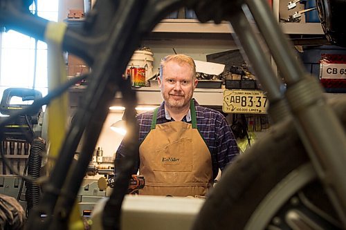 MIKE SUDOMA / WINNIPEG FREE PRESS
Erebus and Terror Shaving Co owner, John Kydd, inside his home workshop Sunday morning. Besides woodworking, Kydd also has a fondness for motorcycles and other creative projects.
March 14, 2021