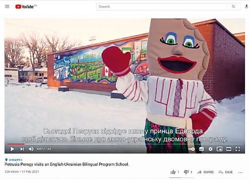 Canstar Community News A screen grab of the Petrusia Perogy video created by Manitoba Parents for Ukrainian Education.