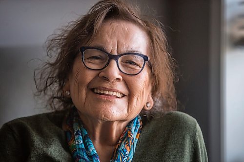 MIKAELA MACKENZIE / WINNIPEG FREE PRESS

Elder Mary Courchene, who gave the WAG its new Anishnaabemowin name, poses for a portrait in her home in Winnipeg on Tuesday, March 16, 2021. For --- story.

Winnipeg Free Press 2021