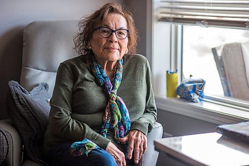 MIKAELA MACKENZIE / WINNIPEG FREE PRESS

Elder Mary Courchene, who gave the WAG its new Anishnaabemowin name, poses for a portrait in her home in Winnipeg on Tuesday, March 16, 2021. For --- story.

Winnipeg Free Press 2021