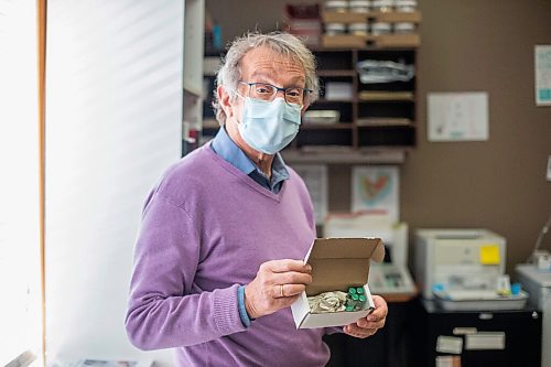 MIKAELA MACKENZIE / WINNIPEG FREE PRESS

Dr. Gerry Clayden poses for a portrait with vials of the vaccine at Carman Medical Group in Carman on Wednesday, March 17, 2021. Dr. Clayden says that the eligibility criteria is too narrow. For Carol Sanders story.

Winnipeg Free Press 2021