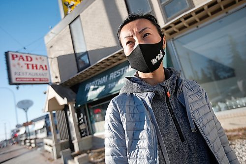 JOHN WOODS / WINNIPEG FREE PRESS
Claire Venevongsa, owner of Pad Thai Restaurant, who alleges her restaurant and car have been vandalized is photographed at the restaurant in Winnipeg Thursday, March 18, 2021. 

Reporter: Rollason