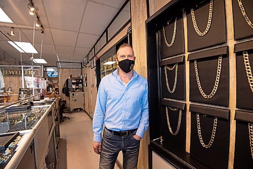 MIKE SUDOMA / WINNIPEG FREE PRESS 
Paul Szurlej of Golden Hand Jewellery is excited to move into their brand new building 2 doors down from their original location at 955 Main St.
March 19, 2021