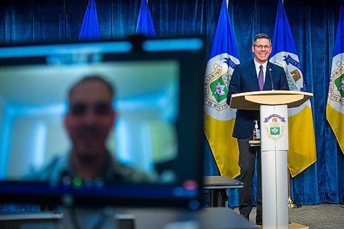 MIKAELA MACKENZIE / WINNIPEG FREE PRESS

Mayor Brian Bowman answers questions about his state of the city address at City Hall in Winnipeg on Friday, March 19, 2021. For Joyanne Pursaga story.

Winnipeg Free Press 2021