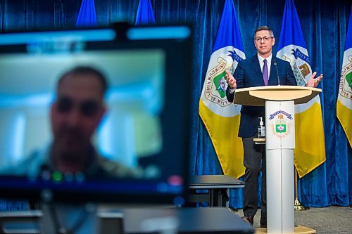 MIKAELA MACKENZIE / WINNIPEG FREE PRESS

Mayor Brian Bowman answers questions about his state of the city address at City Hall in Winnipeg on Friday, March 19, 2021. For Joyanne Pursaga story.

Winnipeg Free Press 2021