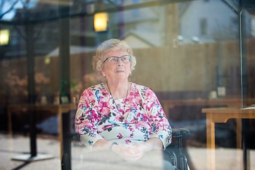 MIKAELA MACKENZIE / WINNIPEG FREE PRESS

Margaret Ward, a senior at the Convalescent Home of Winnipeg who has received the vaccination, poses for a portrait at the care home in Winnipeg on Monday, March 22, 2021. For Kevin Rollason story.

Winnipeg Free Press 2021