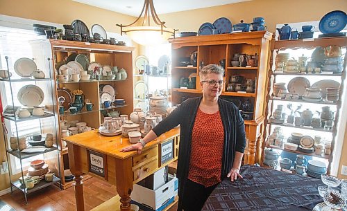 MIKE DEAL / WINNIPEG FREE PRESS
Janice Perkins, owner of Missing Pieces (646 Academy Road). 
Since '93, Janice has searched high and low for dinnerware, flatware etc. that customers from all over the world have requested, to complete a cherished set. She started with zero inventory, working out of a bedroom in a three-bedroom apartment, outgrew three spaces (including a retail operation, also on Academy) before moving to her current digs, one year ago. 
See Dave Sanderson story
210324 - Wednesday, March 24, 2021.