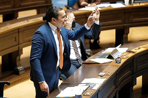 JOHN WOODS / WINNIPEG FREE PRESS
Manitoba NDP leader Wab Kinew speaks during question period at the Manitoba Legislature in Winnipeg Wednesday, March 24, 2021. 

Reporter: ?