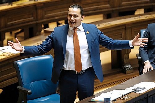 JOHN WOODS / WINNIPEG FREE PRESS
Manitoba NDP leader Wab Kinew speaks during question period at the Manitoba Legislature in Winnipeg Wednesday, March 24, 2021. 

Reporter: ?