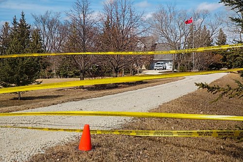 MIKE DEAL / WINNIPEG FREE PRESS
Cpl Julie Courchaine, Manitoba RCMP Media Relations talks to the media about a double homicide at a residence on River Road in the RM of Tache Thursday afternoon. 
See Malak Abas story
210325 - Thursday, March 25, 2021.