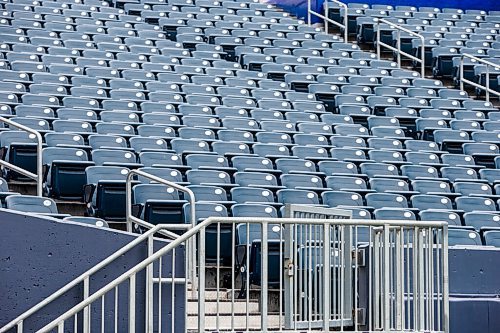 MIKAELA MACKENZIE / WINNIPEG FREE PRESS

Empty seats at IG Field in Winnipeg on Thursday, March 25, 2021.  For Jeff Hamilton story.

Winnipeg Free Press 2021