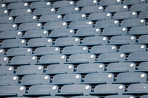 MIKAELA MACKENZIE / WINNIPEG FREE PRESS

Empty seats at IG Field in Winnipeg on Thursday, March 25, 2021.  For Jeff Hamilton story.

Winnipeg Free Press 2021