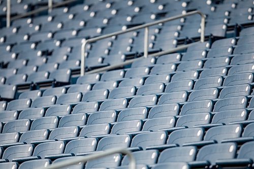 MIKAELA MACKENZIE / WINNIPEG FREE PRESS

Empty seats at IG Field in Winnipeg on Thursday, March 25, 2021.  For Jeff Hamilton story.

Winnipeg Free Press 2021