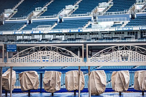 MIKAELA MACKENZIE / WINNIPEG FREE PRESS

Empty seats at IG Field in Winnipeg on Thursday, March 25, 2021.  For Jeff Hamilton story.

Winnipeg Free Press 2021