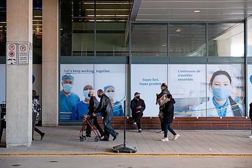 Daniel Crump / Winnipeg Free Press. Lines at the RBC Convention Centre vaccination site appeared significantly shorter Saturday morning than they were on Friday. March 27, 2021.