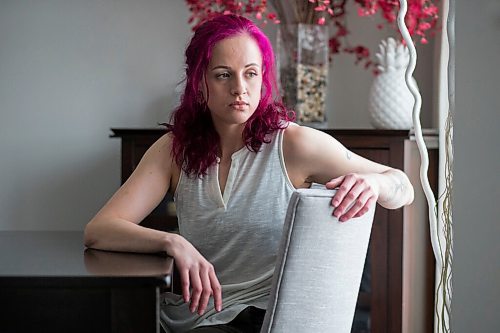 MIKAELA MACKENZIE / WINNIPEG FREE PRESS

Megan Neumann poses for a portrait at her home in Saint Adolphe on Tuesday, March 30, 2021.  Neumann says her sexual assault case was unfairly thrown out due to what the courts call unreasonable delay. For Malak Abas story.

Winnipeg Free Press 2021