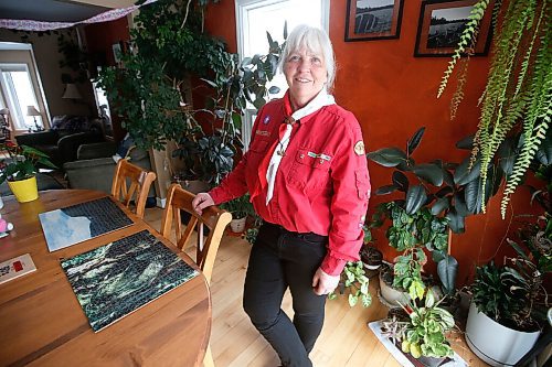 JOHN WOODS / WINNIPEG FREE PRESS
Yvonne Kyle, a scout volunteer for over 40 years, will receive the Governor Generals Sovereign Medal for Volunteers, and is photographed in her home in Winnipeg Tuesday, March 30, 2021. It is planned for her Scouts group to award it to her during a special celebration this summer.

Reporter: Epp