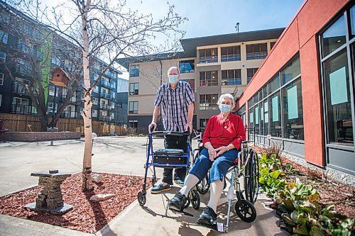 MIKAELA MACKENZIE / WINNIPEG FREE PRESS

Frank and Joyce Tervoort pose for a portrait at Riverwood Square in Winnipeg on Thursday, April 1, 2021. They both live in assisted living and praise staff for keeping them and others covid safe while having to do all sorts of extra things for them. For Kevin Rollason story.

Winnipeg Free Press 2021