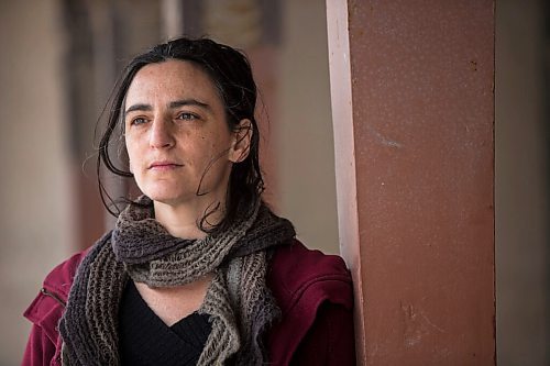 MIKAELA MACKENZIE / WINNIPEG FREE PRESS

Orit Shimoni, travelling musician who has lived in Winnipeg during the pandemic, poses for a portrait outside of Union Station in Winnipeg on Friday, April 2, 2021. For Al Small story.

Winnipeg Free Press 2021