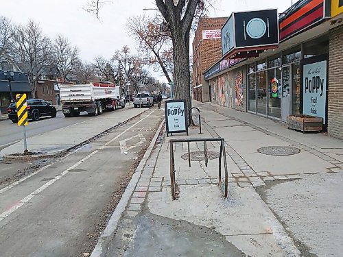 Canstar Community News The protected bicycle lane on Sherbrook Street in West Broadway got plenty of use in 2020 and should do so again in 2021.