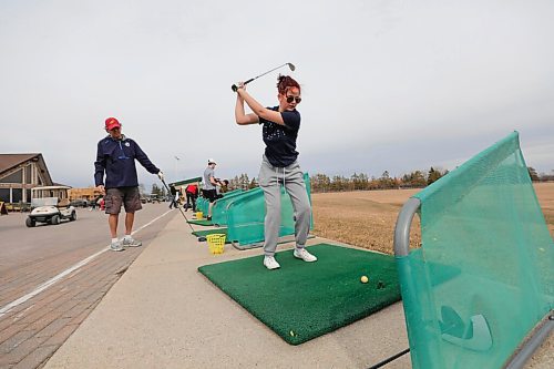 RUTH BONNEVILLE / WINNIPEG FREE PRESS 

Local - Standup Driving range

Gabi Furore (15yrs), practices on the driving range with her dad, Lenny Furber (red hat), at Shooters Golf Course on Monday.  Gabi's dad has been helping her with her golf skills for a couple years and this is the second time they've been on the course this year.

Shooters Golf Course and driving range is located at 2731 Main Street and is open from 9am till dusk, weather permitting.  


April 05,  2021