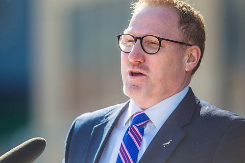 MIKAELA MACKENZIE / WINNIPEG FREE PRESS

Finance minister Scott Fielding makes a budget announcement at Cadham Provincial Laboratory in Winnipeg on Tuesday, April 6, 2021. For Carol Sanders story.

Winnipeg Free Press 2021