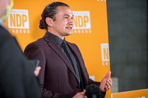 MIKAELA MACKENZIE / WINNIPEG FREE PRESS

Wab Kinew, leader of the opposition, responds to the 2021 budget at the Manitoba Legislative Building in Winnipeg on Wednesday, April 7, 2021. For --- story.

Winnipeg Free Press 2021