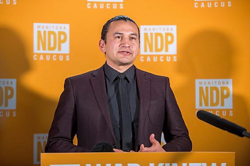 MIKAELA MACKENZIE / WINNIPEG FREE PRESS

Wab Kinew, leader of the opposition, responds to the 2021 budget at the Manitoba Legislative Building in Winnipeg on Wednesday, April 7, 2021. For --- story.

Winnipeg Free Press 2021