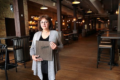 RUTH BONNEVILLE / WINNIPEG FREE PRESS 

BIZ - resto reaction

Photo of Roula Alevizos, general manager of Saddlery on Market, in her restaurant Tuesday. 

See Reporter Temur Durrani story.  

April 13,  2021