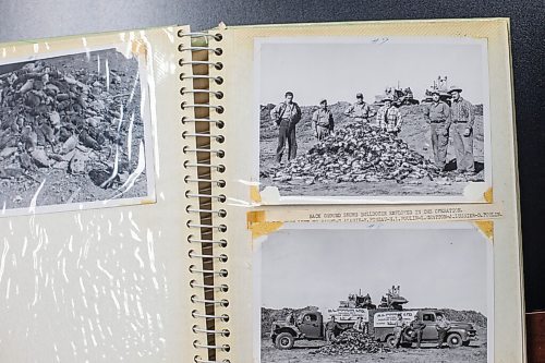 MIKAELA MACKENZIE / WINNIPEG FREE PRESS


Photos of Lincoln Poulin's grandfather eradicating rats in Alberta in a photo album in Lincoln's office in Winnipeg on Thursday, April 15, 2021. For Dave Sanderson story.
Winnipeg Free Press 2020.