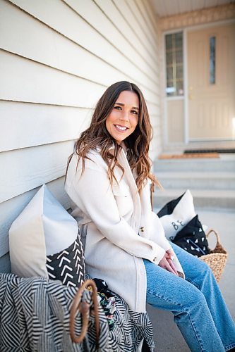 Daniel Crump / Winnipeg Free Press. Chelsey Palmer, owner of Jagged Little Pillows, a home decor business based in Swan River. For five years Palmer has been turning out all manner of home decor, from pillows, mats, stemware, and more recently masks. April 17, 2021.